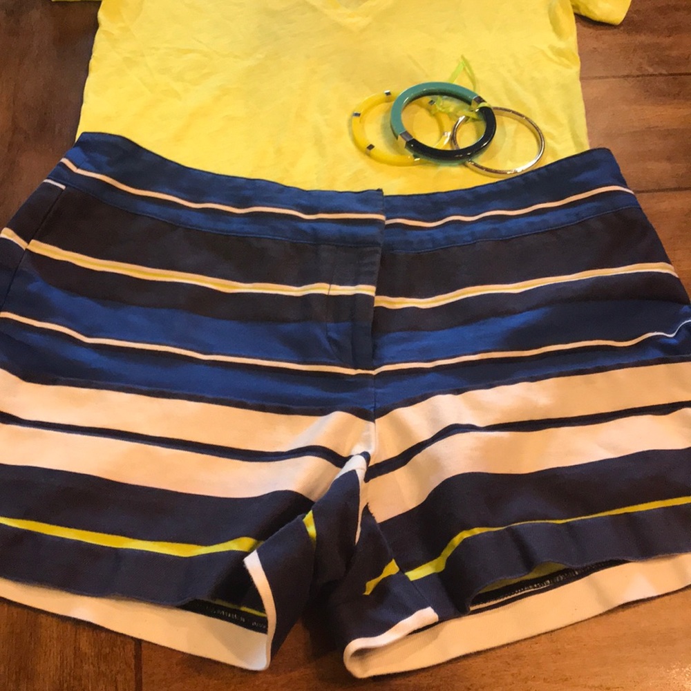 Size 6 multi colored shorts from the Loft